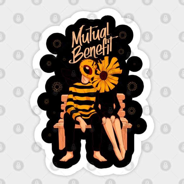 Bee and Flower Sticker by AllanDolloso16